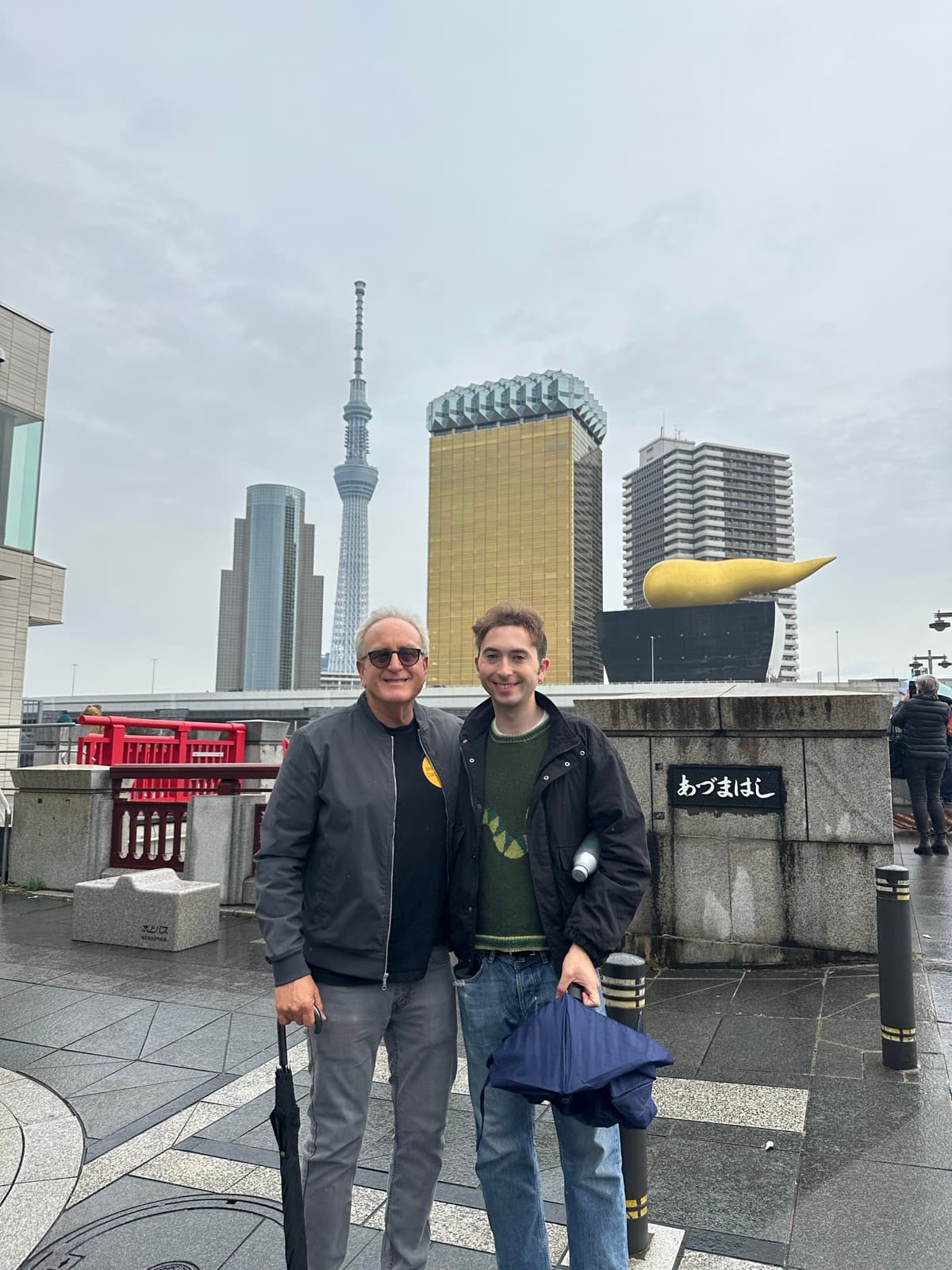 Guests with Tokyo Skytree in the background